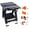 Black#0, variant on Portable Folding Work Table, 2-in-1 as Sawhorse & Workbench, Large Load Capacity with 2pcs Clamps,