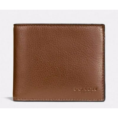Coach dark saddle wallet sale