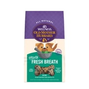 Wellness Old Mother Hubbard Minty Fresh Breath Dog Biscuits, Natural, Training Treats, Spearmint, Parsley, Oats, & Chicken Flavor, Mini Size, (20 Ounce Bag)