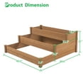 thumbnail image 5 of 3-Tier Raised Garden Bed Solid Wood Outdoor Elevated Vegetables Flower Herb Growing Box For Backyard Patio 48.6x48.6x21in, 5 of 6