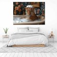 thumbnail image 3 of Mudket Framed Leopard with Towel in Bubble Bath Canvas Wall Art, Funny Leopard Print Bathroom Decor, Cute Animal Wall Art Ready to Hang - 12"L x 8"W, 3 of 10