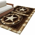 thumbnail image 6 of Brown Texas Star Western Area Rug 4x6 Washable Rug Non Slip Country Retro Wooden Large Area Rug Indoor Floor Carpet for Entryway Bedroom Kitchen Living Room Home Office Dining Room Nursery, 6 of 8