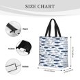 thumbnail image 2 of KLL Blue Fish Pattern Aesthetic Tote Bag for Women Beach Bag Shopping Bags Shoulder Bag Reusable Grocery Bags, 2 of 5