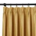 thumbnail image 3 of TWOPAGES Velvet Curtain 52"x96" Room Darkening Pinch Pleat Drape for Kid's Room, 1 Panel, Sunset Yellow, 3 of 6