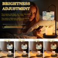 thumbnail image 4 of Candle Warmer Lamp with Timer, Blue White Watercolor Fan Shell Non-slip Wireless Remote Control Wax Melts Warmer with 4 Bulbs for Home Office Dorm, Birthday Gifts for Women, 4 of 7