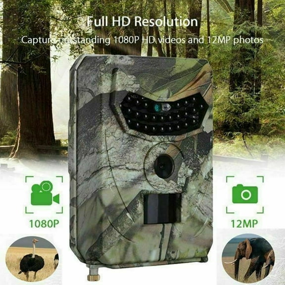 Hunting Camera,1080P HD Trail Game Camera,Wildlife Scouting Hunting Camera,IP67 Waterproof,12MP Wildlife Deer Trail Hunting Cam