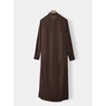 thumbnail image 5 of INCERUN Men's Muslim Saudi Arab Long Sleeve Islamic Jubba Abaya Thobe Dress Tops, 5 of 9