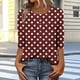 thumbnail image 5 of mfyjkho Tops Bohemios Para Mujer, Camiseta De Manga 3/4 Con Botones Estampados Para Mujer, Cómoda Y Casual, Holgada Tops Para Salir Para Mujer Xl, 5 of 7
