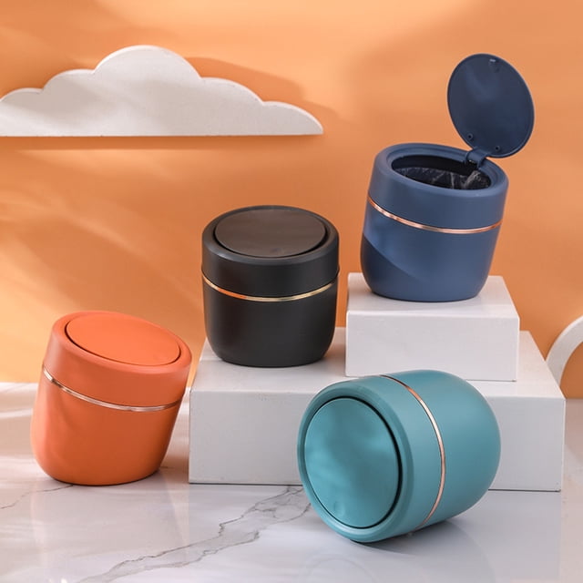 WIFKLSIIPG Desktop Can with Cover Home Creative Desk Mini Paper Living Room Bedroom with Cover Storage Bucket