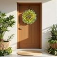 thumbnail image 6 of Summer Wreaths for Front Door, 24" Yellow Daisy Wreaths for Front Door Window Wall Wedding Farmhouse Festival Decor, Handmade Artificial Spring Summer Wreath for Home Decoration, 6 of 15