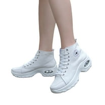 Dakaela Women's High Top Air Cushion Sneakers Casual Canvas Fashion Running Walking Tennis Shoes