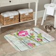 thumbnail image 5 of Kdxio Vintage Wood Background with Floral,16" x 24", Non-Slip Front Door Mats,Outdoor Welcome Mat Washable, 5 of 9