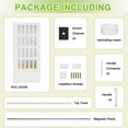 thumbnail image 3 of 48 x 80 4-Lite Acrylic Glass Dual Layer Accordion Door for Doorway, for Opening Width 37"-48", Strong Magnet Folding Door, Trimmable Height&Width,Room Divider for Pantry Laundry RV, White, 3 of 8