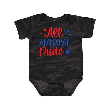 

Inktastic 4th of July All-American Dude with Stars Gift Baby Boy Bodysuit