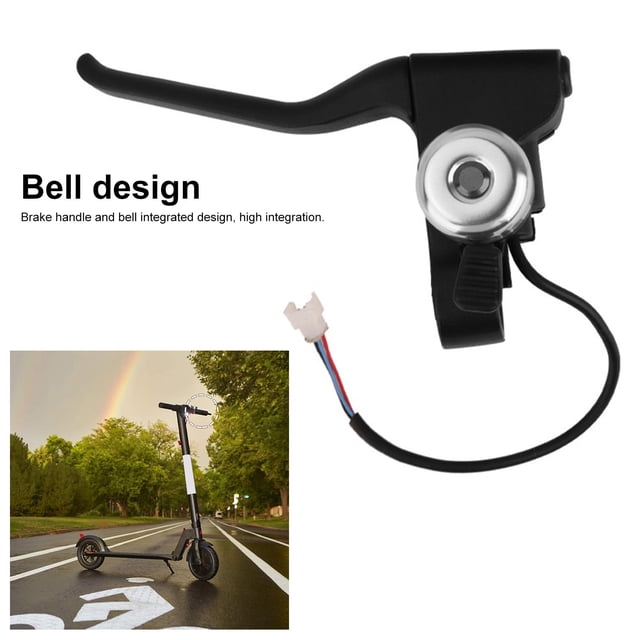 LJNYFDC Brake Handle Metal Lever Handle with Bell Accurate Control Easy Installation Left Side Replacement for Bicycles