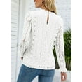 thumbnail image 5 of Charmo Women’s Lace Long Sleeve Blouses Tops Dressy T Shirts Loose Casual Shirts, 5 of 5