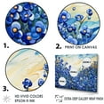 thumbnail image 3 of Designart "Tranquil Blue Bonnets Meadow" Flower Field Floater Framed Wall Art Living Room, 3 of 5