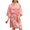 Watermelon Red, variant on MIANHT Women's Sexy Imitation Silk Cardigan Robe, Solid Color Half Sleeve Lace Bathrobe with Belt, Summer Comfy and Lightweight Sleepwear