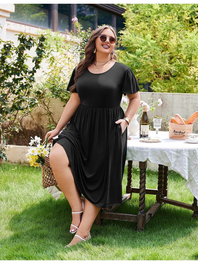 midi dress sky blue The Balloon – – awearers size:4XL/UK22 minimal look a stylish midi dress Black Cat Costume, Boatneck,