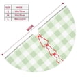 thumbnail image 3 of Rateoe Green Checkboard Print Christmas Tree Skirt 48" for Xmas Holiday New Year Party Circle Tree Mat Ornaments Decoration, 3 of 7