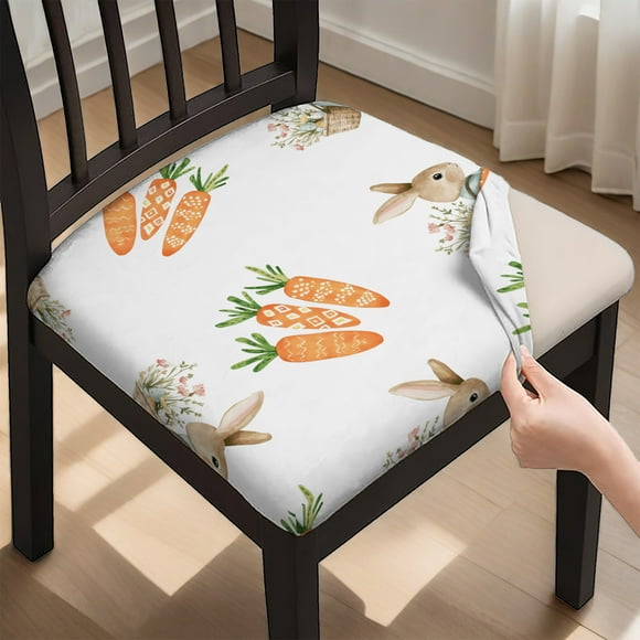 EGNMCR Easter Decorations, Easter Ornaments, Easter Gifts Easter Seasonals Half Wrap Chair Cover Stretch Protector Chair Cover Milk Silk Chair Cover Polyester half wrap chairs cover