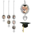thumbnail image 3 of Personalized Graduation Tassel Photo Charm With Angel Wings, Graduate Cap Decorations Memorial DIY Tassel Gifts For Class Of 2025 Grad Cap Gown Ceremony, 3 of 4