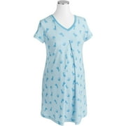 Maternity V-Neck Print Nursing Gown