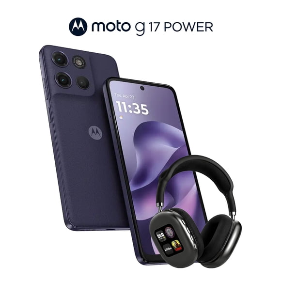 Smartphone Motorola Moto G17 Power 8GB RAM 256GB Arándano Desbloqueado +Audífonos