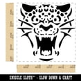 thumbnail image 2 of Ferocious Snarling Leopard Jaguar Jungle Cat Square Rubber Stamp Stamping Scrapbooking Crafting - Small 1.25in, 2 of 7