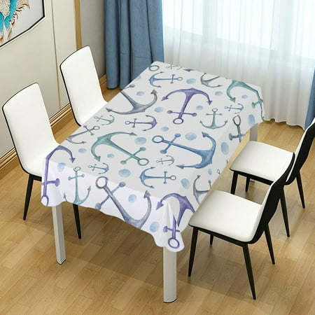 Blue Anchor Nautical Pattern Square Tablecloth Rectangle Table Cloth Polyester Cover 54 W X L For Kitchen Party Dining Home Decoration Canada - Anchor Home Decor Table Blue Anchor Nautical Pattern Square Tablecloth Rectangle Table Cloth Polyester Cover 54 W X L For Kitchen Party Dining Home Decoration Canada - Anchor Home Decor Table
