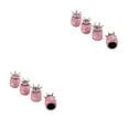 thumbnail image 2 of Scienceny 4 piezas de tapas de neumáticos universales en forma de , cubierta de neumáticos, parte de vástago de neumático, pieza de repuesto, Rosa 2piezas, 2 of 6