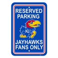 thumbnail image 2 of Panneau Kansas Jayhawks 12x18 Plastique Style Stationnement Réservé, 2 of 3