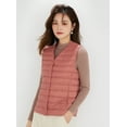 thumbnail image 2 of Wenseny Women’s Quilted Down Puffer Vest Warm Button Outerwear Padded Coat Dark Pink XL, 2 of 8