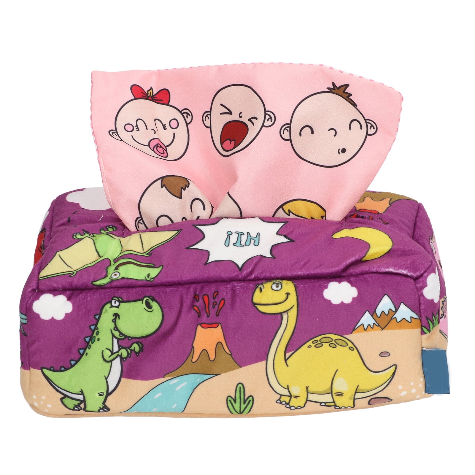Baby Tissue Box, Sensory Tissue Box Baby Toy Dinosaur Pattern For
