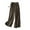 Army Green, variant on Casual Pants Women Fashion Solid Color Cotton Flax Elastic Long Pants Beach Leisure Trousers Cropped Pants