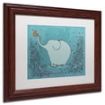 thumbnail image 3 of Trademark Fine Art "Garden Elephant" Canvas Art by Carla Martell, White Matte, Wood Frame, 3 of 5