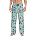 thumbnail image 2 of Lsque Travel1 Print Men's Pajama Pants, Lounge Pant - Comfortable Home Wear,Elastic Waistband, Stylish Design-Medium, 2 of 9