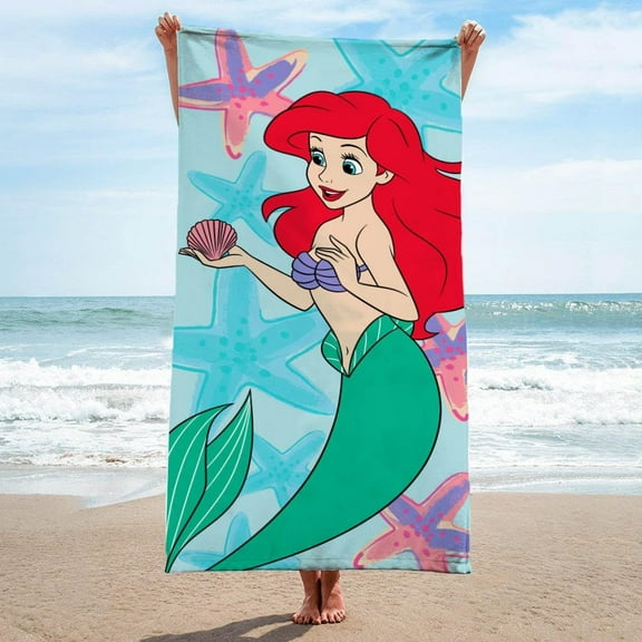 Disney The Little Mermaid Shells Standard Beach Bath Towel