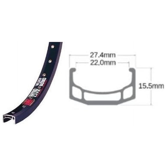 SunRingle Rhyno Lite 26" Rim, 36h - Black