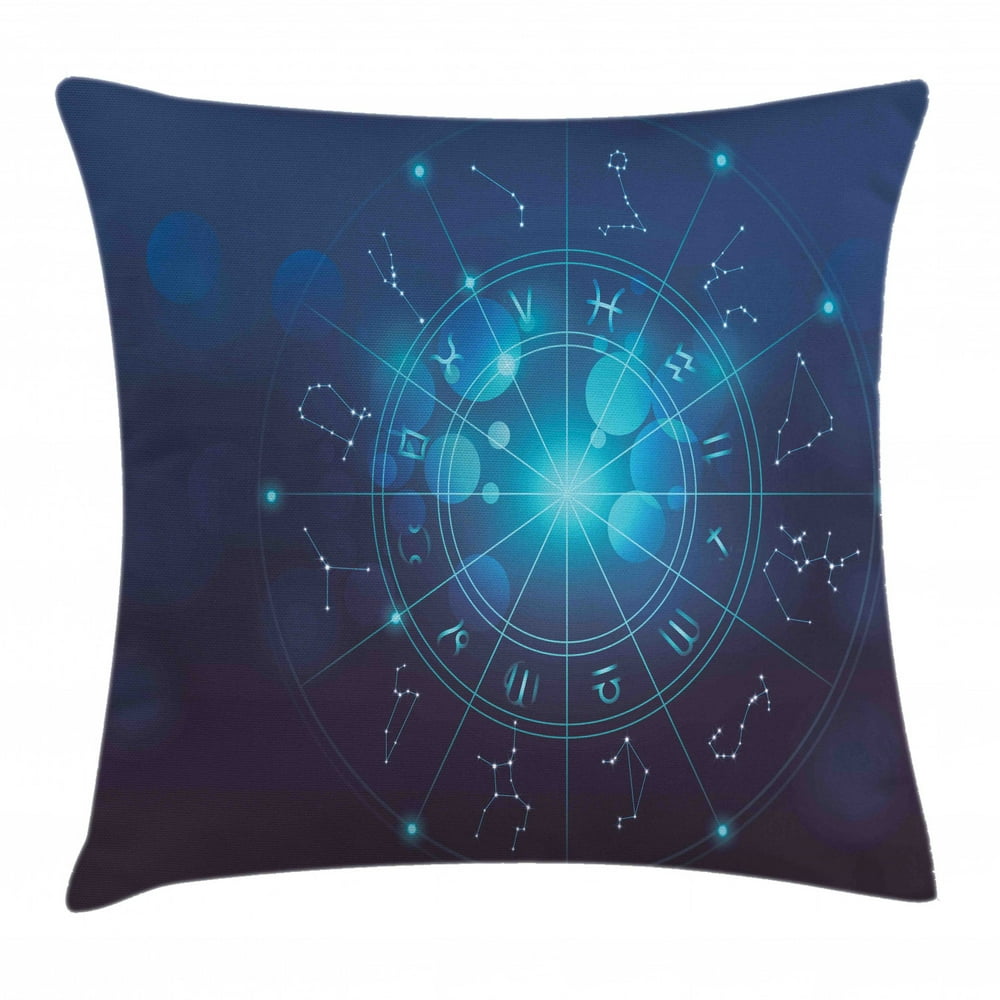 Astrology Throw Pillow Cushion Cover, Fortune Telling Birth Chart
