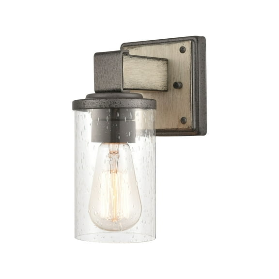 Elk Home 4-Inch Wide Annenberg Vanity Light, Transitional, Anvil Iron