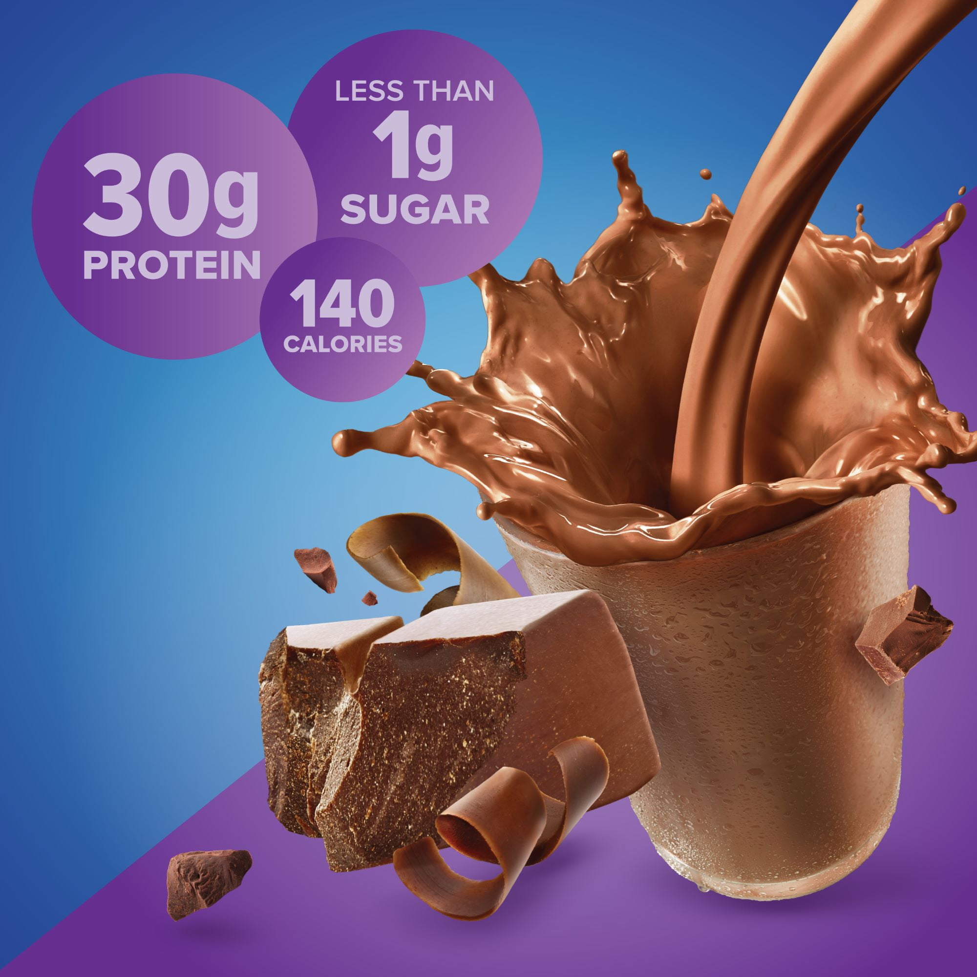(3 pack) Pure Protein Shake, Rich Chocolate, 30g Protein, Gluten Free, 11 fl oz, 4 Ct