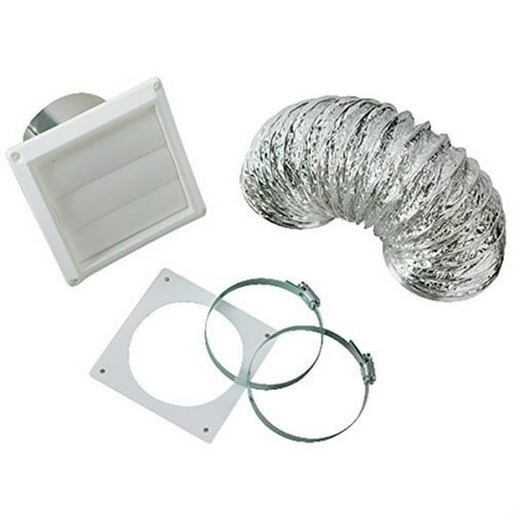 Splendide VI422 Paintable 4" Dryer Vent Kit w/ Louvered Cover