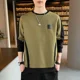 thumbnail image 3 of Sudaderas para hombre Jersey Azul Top Cuello Redondo Cuello Redondo Negro Ropa de Hombre Sin Capucha Cálida Diseñador Divertida Alta Calidad Emo, 3 of 5