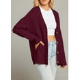 thumbnail image 6 of Women Oversized Cardigan Sweater Fall Outfits Cloth Fashion V Neck Loose Soft Knit Button Front Casual Trendy Tops Outwear, 6 of 8
