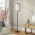 thumbnail image 2 of Evelyn&Zoe Rotolo 62" Tall Floor Lamp with Fabric shade in Blackened Bronze/White, 2 of 8