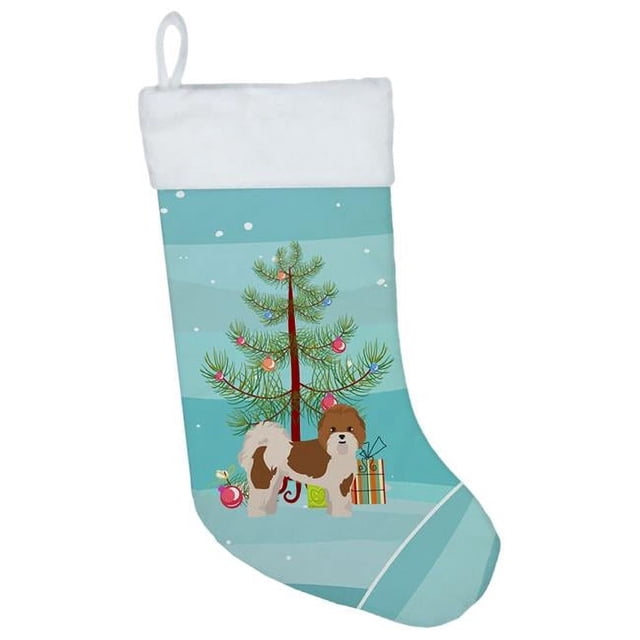 Carolines Treasures CK3853CS Mal-Shi Christmas Tree Christmas Stocking