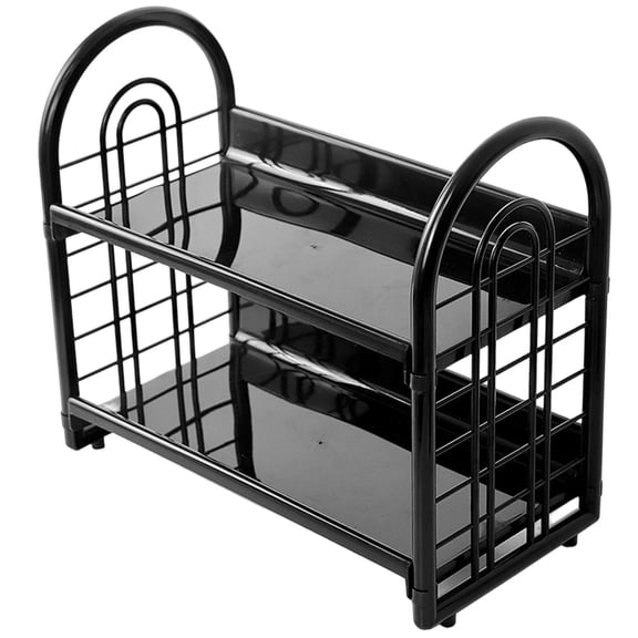 2-Tier Countertop Organizer Rack, Bathroom Vanity Storage Shelf, Cosmetic Skincare Holder for Makeup, Toiletries, Spice