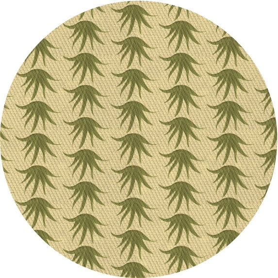 Ahgly Company Indoor Round Patterned Dark Golden Rod Brown Area Rugs, 5' Round