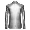 thumbnail image 3 of cllios Men's Sequin Metallic Blazer Notch Lapel Two Button Prom Shiny Sport Coat Slim Fit Disco Wedding Party Banquet Tuxedo Jackets, 3 of 3
